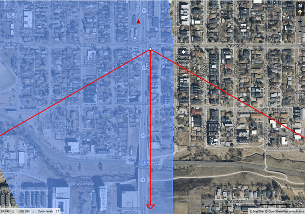 Same, satellite view zoomed in