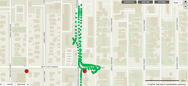 RF survey results of just cell site in question