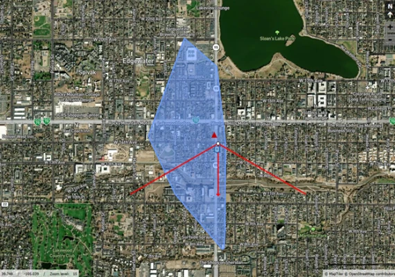 Same, using satellite view